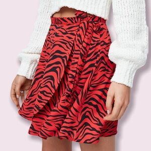 Aritzia Sunday Best Tiger Wrap Mini Skirt